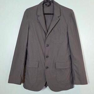 Eddie Bauer Travex Voyager Blazer Mens 38 Gray Nylon Stretch Travel Jacket